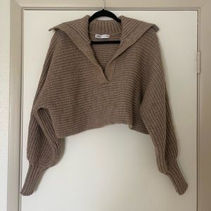 Zara Cropped Knit Sweater